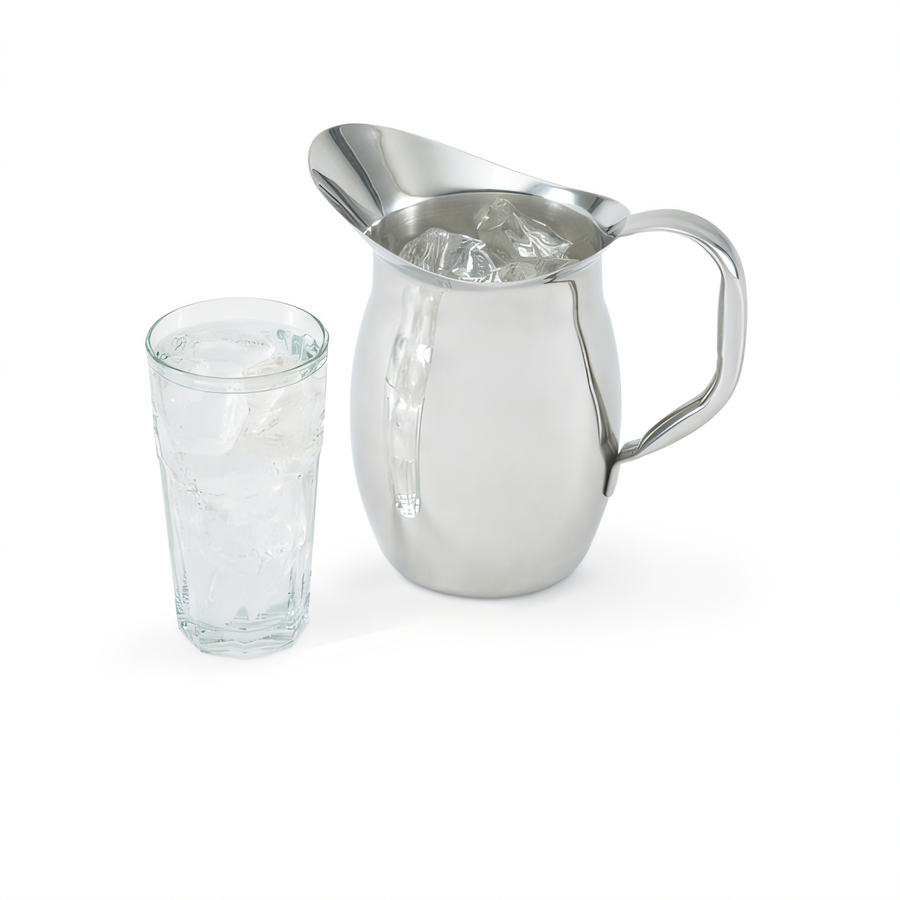 Product image #1 for Vollrath 2.1 Quart Bell-Shaped Stainless Steel Beverage Pitcher with Handle, Mirror Finish