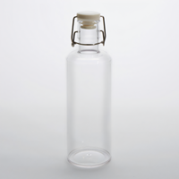36 oz Clear Plastic Water Bottle with Lid and Gasket