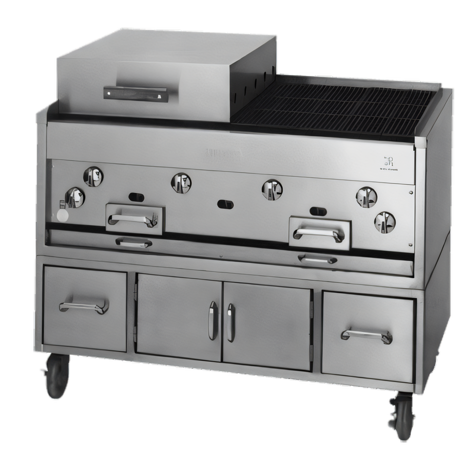 Product image #1 for Titan KC-60-RAD 60-Inch Countertop Gas Smoke Broiler Charbroiler with Cast Iron Radiants