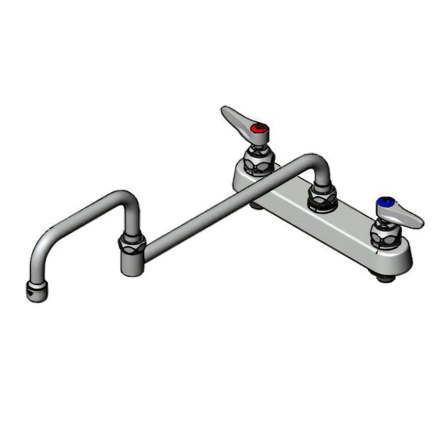Product image #1 for 8-Inch Center Deck-Mount Workboard Faucet with 18-Inch Double-Joint Swing Nozzle