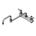 Thumbnail image #1 for 8-Inch Center Deck-Mount Workboard Faucet with 18-Inch Double-Joint Swing Nozzle