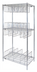Thumbnail image #1 for Quantum 36-Inch Wide Chrome Plated Stationary Wire Shelving Stencil Unit with 3 Shelves and 22 Dividers