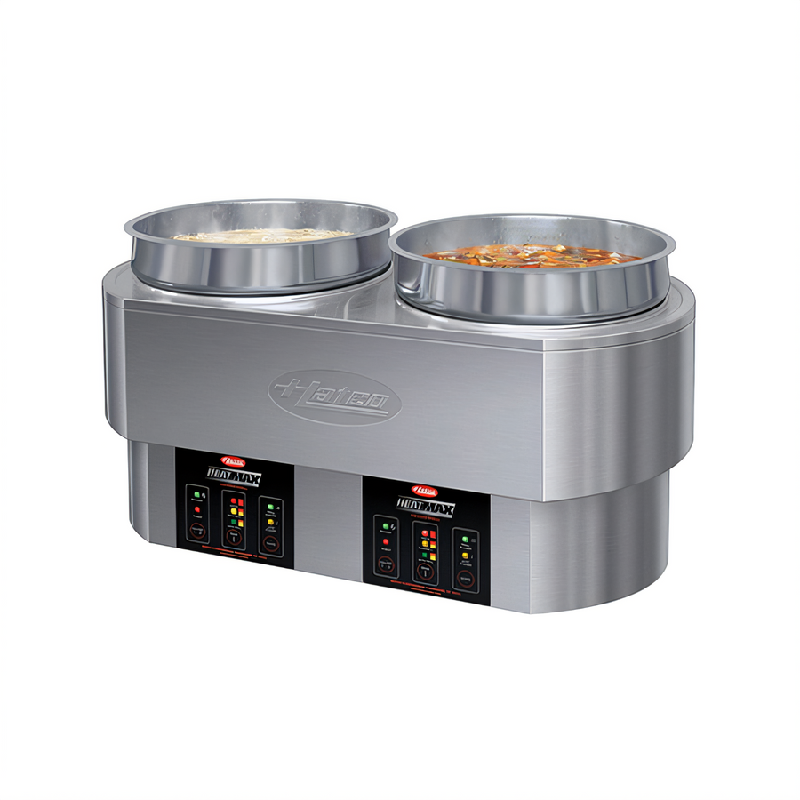 Product image #1 for Hatco RHW-2 Dual Round Countertop Food Warmer/Cooker with 2 x 11 Qt Wells