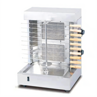 Uniworld Mini Countertop Propane Vertical Broiler with 2 Burners and 10 Skewers