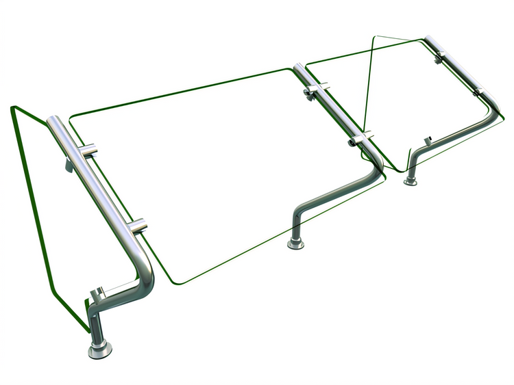Product image #1 for Hatco Flav-R-Shield ES67 Self-Service Single-Sided Tempered Glass Food Shield, 48-Inch Wide