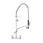 Thumbnail image #1 for Fisher 52930 Stainless Steel Add-On Pre-Rinse Faucet, 8-Inch Backsplash Mount, 6-Inch Swing Spout, Lever Handles