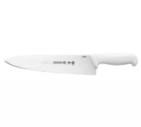 Mundial PRO Series 10-Inch Wide Stiff Cook's Knife with High-Carbon Steel Blade and White Sanitized Polypropylene Handle