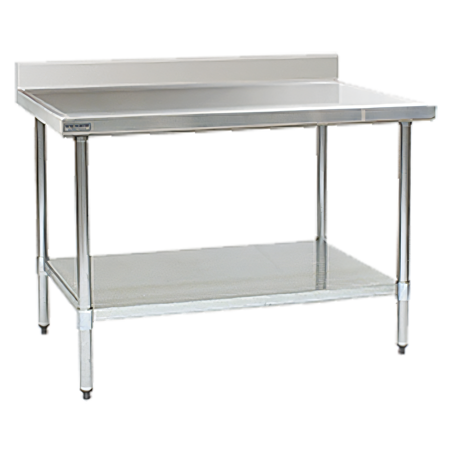 Product image #1 for Spec-Master Marine Series Stainless Steel Work Table, 144 Inch W x 30 Inch D, with 4-1/2 Inch Backsplash