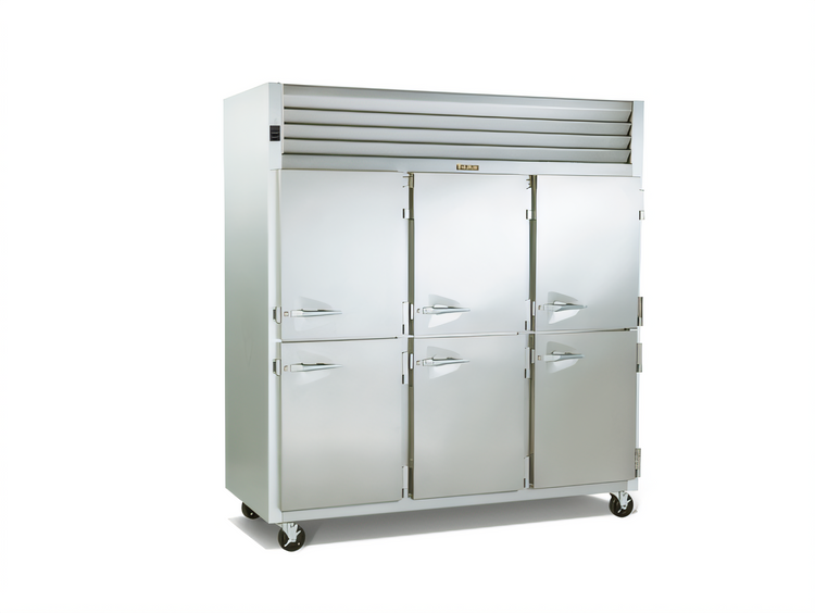 Product image #1 for Traulsen Spec-Line RLT332W-HHS Three-Section Remote Reach-In Freezer with Half-Height Solid Doors