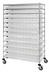 Thumbnail image #1 for 48-Inch x 12-Inch x 74-Inch Chrome Plated Stationary Wire Shelving System with 12 Shelves and 110 Bins