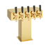 Thumbnail image #1 for Perlick 4006-5BTF 5-Faucet Standard-Base Tee Draft Beer Tower, Countertop, Glycol-Cooled, Tarnish-Free Brass Finish