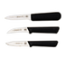 Thumbnail image #1 for Mundial 3-Piece Paring Knife Set with Antimicrobial Black Handles