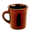 Thumbnail image #1 for Crestware Dover White CM41VC Ceramic Coffee Mug, 9.5 oz, Caramel Case of 3