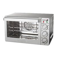 Waring Quarter-Size Countertop Electric Convection Oven, 3-Pan Capacity, Brushed Stainless Steel, 120V