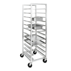 Thumbnail image #1 for Channel Manufacturing UTR-11 Aluminum End-Load Steam Table Pan Rack, 11-Slot, 5-Inch Spacing, 5-Inch Casters