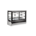 Thumbnail image #1 for Omcan 48-Inch Square Countertop Self-Service Refrigerated Display Case, 9 Cu. Ft., Black, Sliding Glass Doors