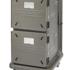 Thumbnail image #1 for Cambro Pro Cart Ultra® PCU1600HH615 Electric Front-Loading Insulated Plastic Hot Food Pan Carrier, 16-Pan, 2 Heated Compartments, 115V