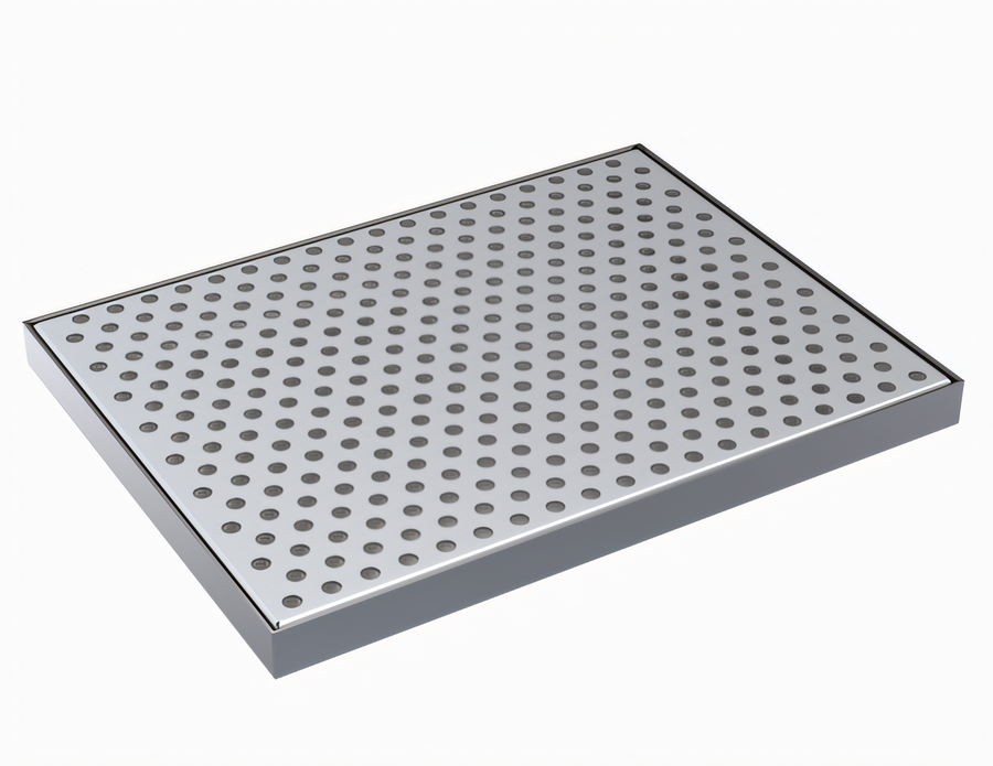 Product image #1 for Krowne 10-1/2 x 8-Inch Brushed Stainless Steel Drip Tray