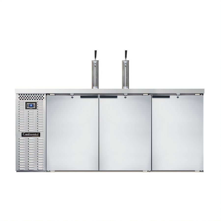 Product image #1 for Continental Refrigerator KC79SNSS 79" 3-Keg Shallow Depth Draft Beer Cooler with 2 Columns