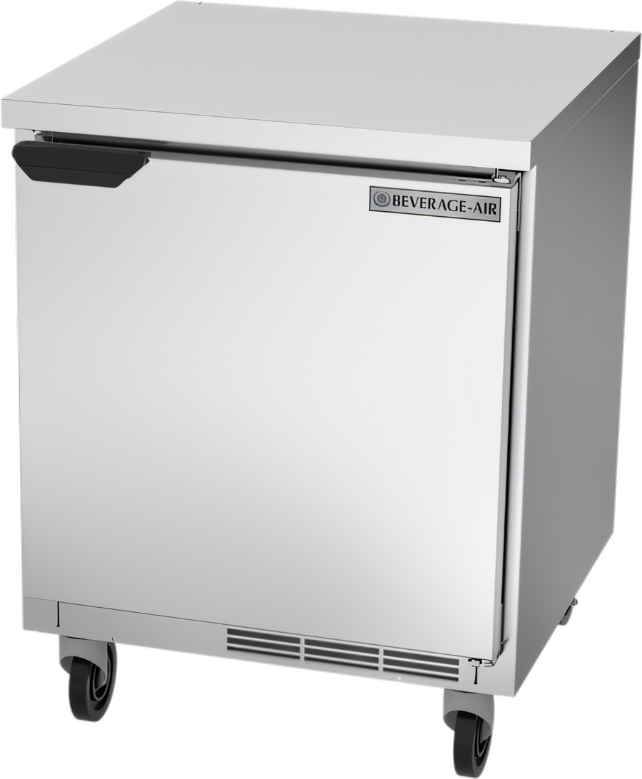 Product image #1 for Beverage Air WTR27HC-FLT One-Section 27-Inch Worktop Refrigerator with Solid Door and Flat Top
