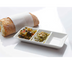 Thumbnail image #1 for Porcelain Three-Compartment Sauce Dish, 1.5 oz, 5.75 x 3.13 x 1 Inch