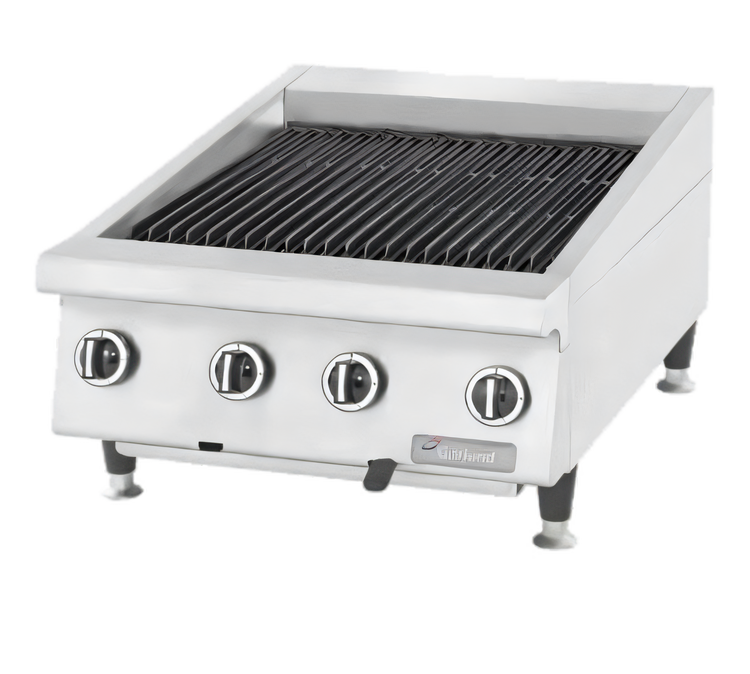 Product image #1 for Garland GTBG24-NR24 24-Inch Heavy-Duty Countertop Gas Radiant Charbroiler with Non-Adjustable Cast Iron Grates