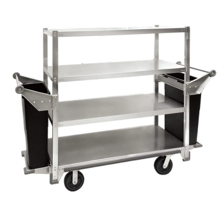 Product image #1 for Cres Cor Quiet Queen Mary 4-Shelf Aluminum Banquet Cart