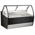 Thumbnail image #1 for Omcan Black Full-Service Gelato Display Showcase with Curved Front Glass, 13 Pan Capacity