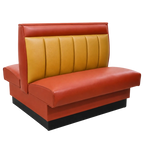 Thumbnail image #1 for ATSMFG ATS AT&S-AD-W42-6CHHR GR7 William Standard Booth, double, 48" long x 42" high, 6-channel with Headroll back, removable sinuous spring seat