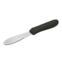 Stainless Steel Sandwich Spreader with Black Ergonomic Handle, 3-5/8 x 1-1/4 Inch Blade