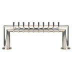 Thumbnail image #1 for Micro Matic USA PT4A-10PSS Pass-Thru Countertop 10-Faucet Air-Cooled Draft Beer Tower, 2-Column Polished Stainless Steel