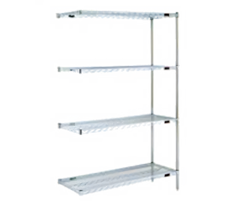 Product image #1 for Eagle Group 4-Tier Add-On Wire Shelving Unit, 60W x 18D x 63H Inches, Stainless Steel Finish