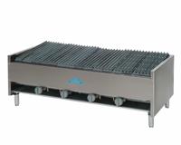 Comstock-Castle Castle Series 48-Inch Countertop Gas Char-Broiler with Lava Rock and Cast Iron Grates