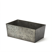 Full-Size Rectangular Galvanized Beverage Tub with Onyx Finish