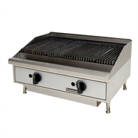 Toastmaster 24-Inch Countertop Lava Rock Gas Charbroiler, Manual Controls, 60,000 BTU