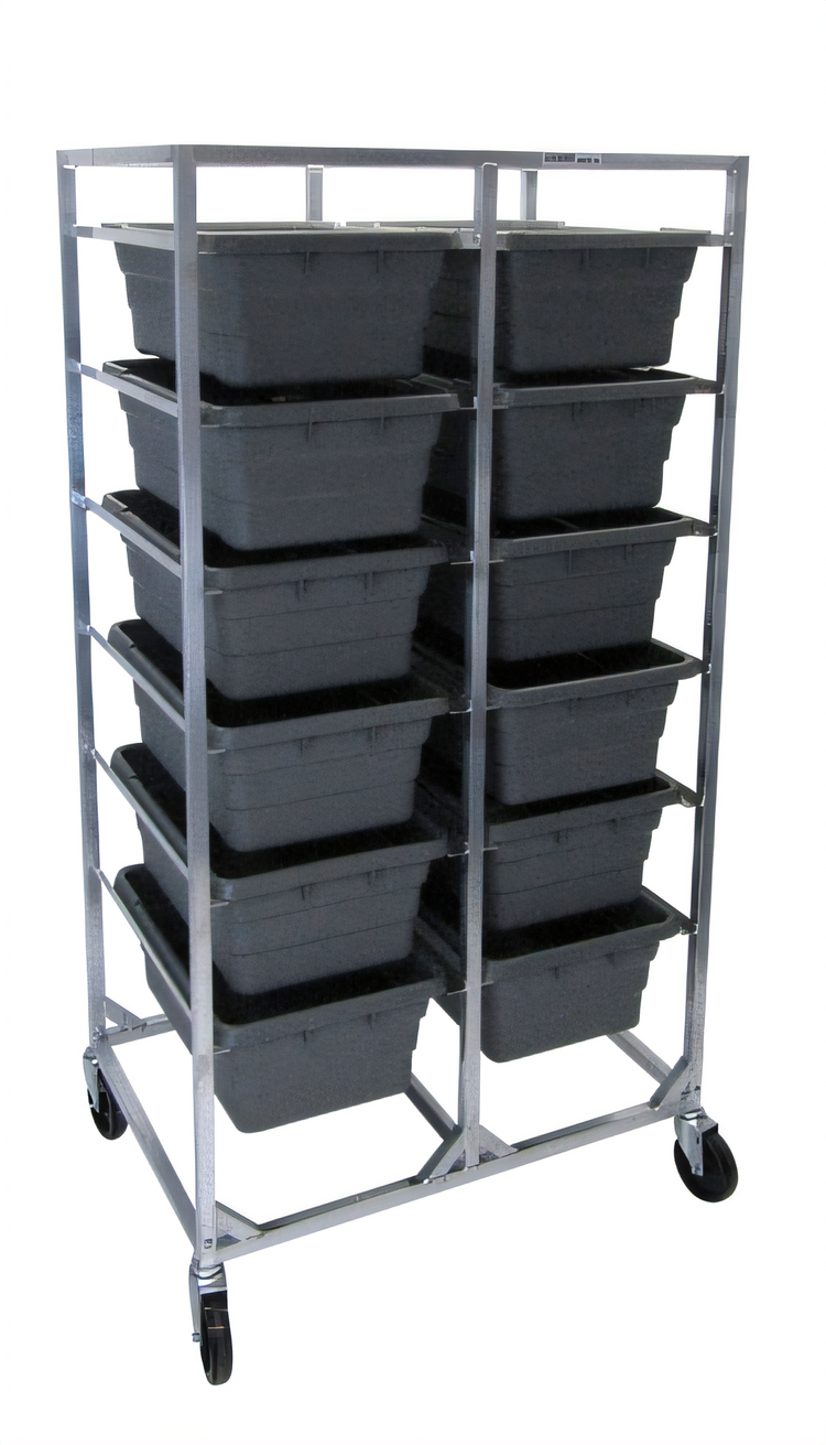 Product image #2 for Channel Manufacturing 512LA Heavy-Duty Double-Section Aluminum Lug Rack, 12-Lug Capacity, End-Load, 36"W x 26"D x 70.5"H