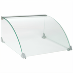 Thumbnail image #1 for Winco Spectrum™ EHDG-11SG Curved Clear Glass Sneeze Guard, Pass-Thru Lift-Off, for 23 x 20 Inch Hot Dog Roller Grills