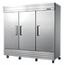 Thumbnail image #1 for Excellence DSS-66F Three-Section Reach-In Freezer, 65.5 Cu. Ft., Bottom-Mount Self-Contained Refrigeration