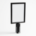 Thumbnail image #2 for American Metalcraft Vertical Black Stainless Steel Two-Sided Retractable Barrier Sign