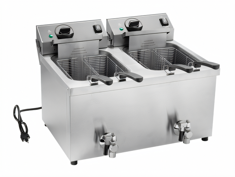 Product image #1 for Vollrath 10 lb Double-Well Countertop Electric Fryer, 208-240V