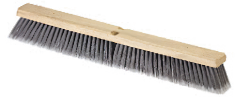 Product image #1 for Flo-Pac® 36-Inch Fine Push Broom Floor Sweep with Hardwood Block and Flagged Polypropylene Bristles, Gray