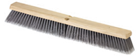 Flo-Pac® 36-Inch Fine Push Broom Floor Sweep with Hardwood Block and Flagged Polypropylene Bristles, Gray