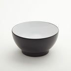 Thumbnail image #1 for American Metalcraft NB50 50 oz Round Melamine Noodle Bowl, Black/White Case of 16