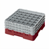 Thumbnail image #2 for Cambro Camrack Full Size 36-Compartment Glass Rack, Cranberry, with Soft Gray Extenders