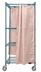 Thumbnail image #1 for Quantum Mobile Privacy Wire Shelving Storage Cart with Curtains, 36 x 18 x 80 Inches, 3 Shelves