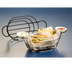 Thumbnail image #1 for American Metalcraft Black Oval Wire Serving Basket with Built-In Ramekin Holders