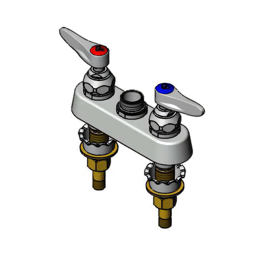 Product image #1 for T&S Brass 4-Inch Center Deck-Mount Workboard Faucet, Less Nozzle