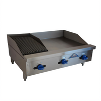 Comstock-Castle 36-Inch Countertop Gas Char-Broiler/Griddle Combination with 12-Inch Radiant Broiler and 24-Inch Griddle
