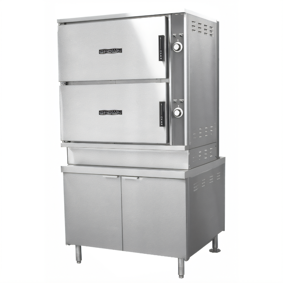 Product image #1 for Crown ECX-16 Two Compartment Electric Convection Steamer with 36-Inch Cabinet Base
