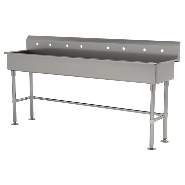 Product image #1 for Advance Tabco FS-FM-80 80-Inch Freestanding Multiwash Hand Wash Sink with Splash Mount Faucet Provision